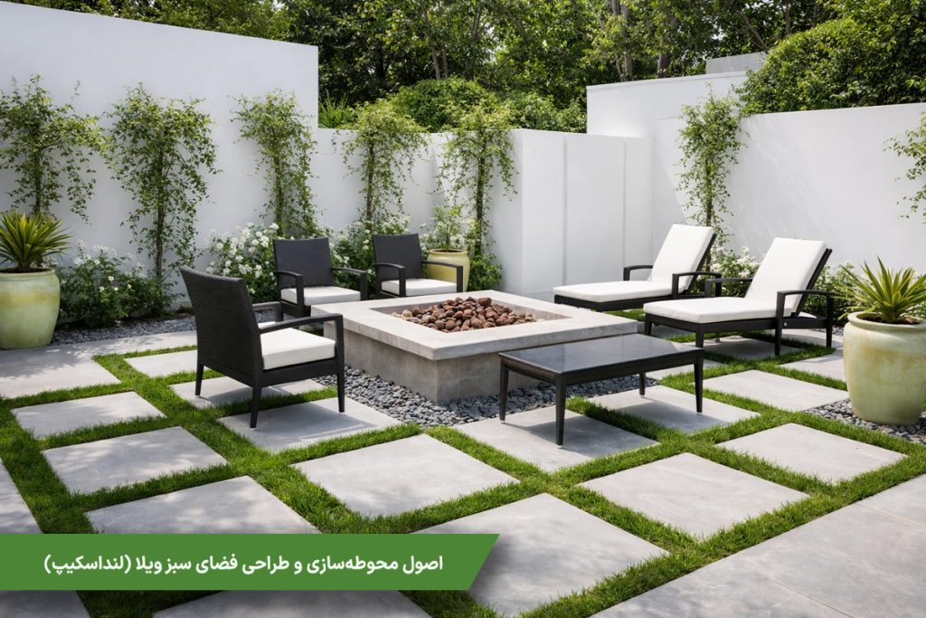 اصول محوطه‌سازی و طراحی فضای سبز ویلا (لنداسکیپ)