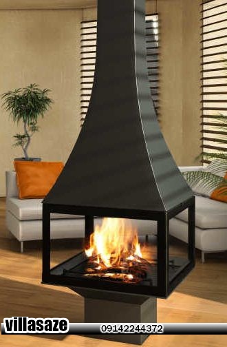 بخاری و شومینه هیزمی ویلاسازه (24) شومینه هیزمی مدرن