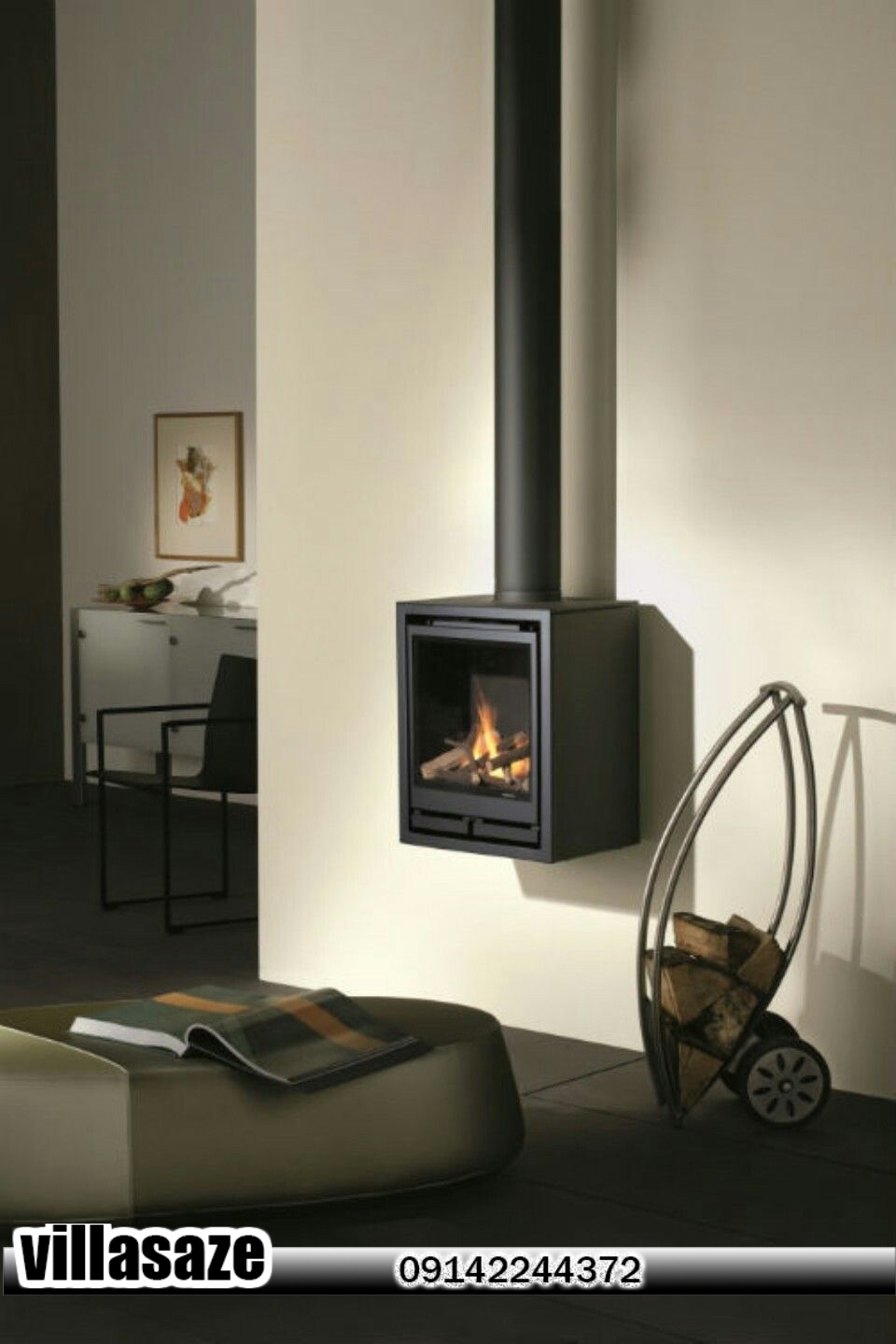 بخاری و شومینه هیزمی ویلاسازه (8) بخاری چوبی مدرن